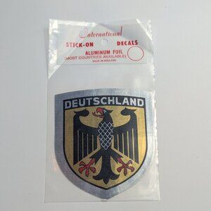 Vintage Deutschland Coat of Arms Metallic Foil Weatherproof Decal/Sticker